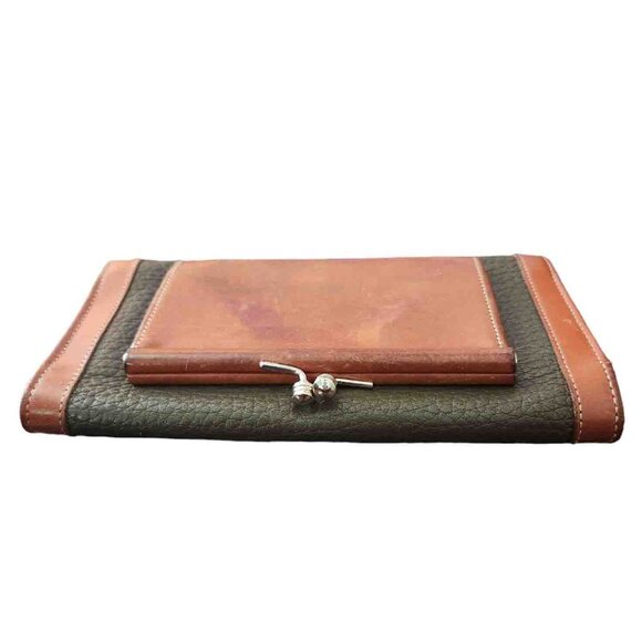 VTG Dooney & Bourke All Weather Leather Trifold Checkbook Wallet Clutch - Picture 5 of 13